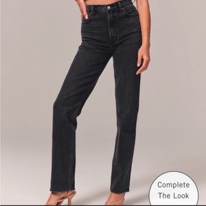 Abercrombie ultra high rise 90s straight jean